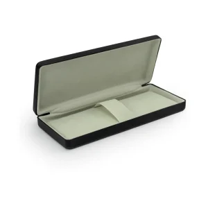 Black Pen Box in PU Leather with Soft Velvet Interior