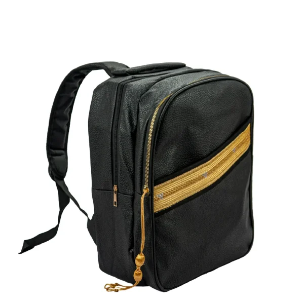Backpack-in-PU-Leather-with-Arabic-Traditional-Gold-Bisht-Design-SB-21-Blank.webp